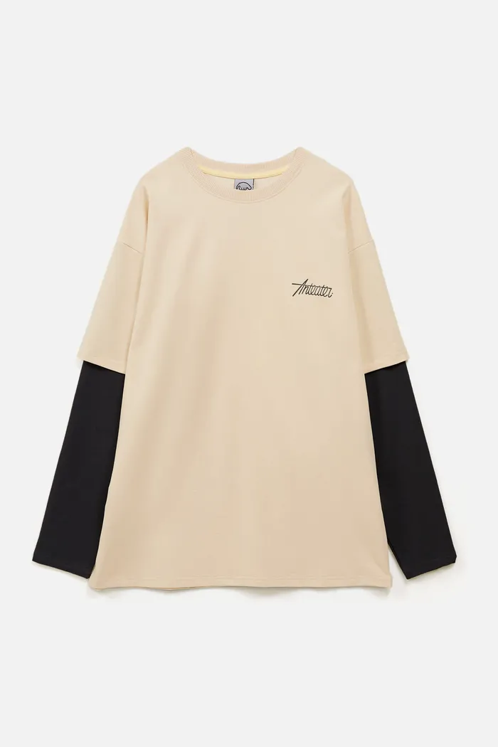 Лонгслив ANTEATER PHAT DOUBLE бежевый