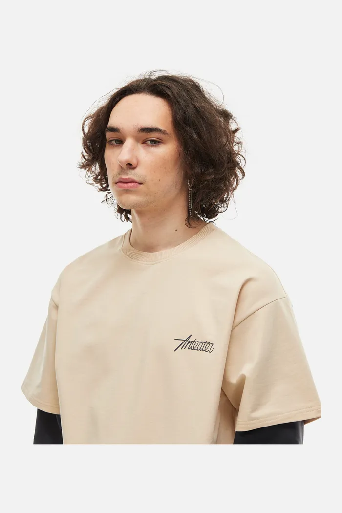 Лонгслив ANTEATER PHAT DOUBLE бежевый