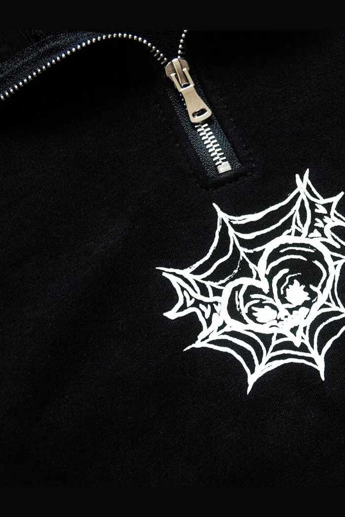 Зиппер Creepy Сердце черный