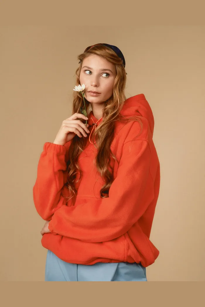 Женское худи Called a Garment Wrap оранжевый неон