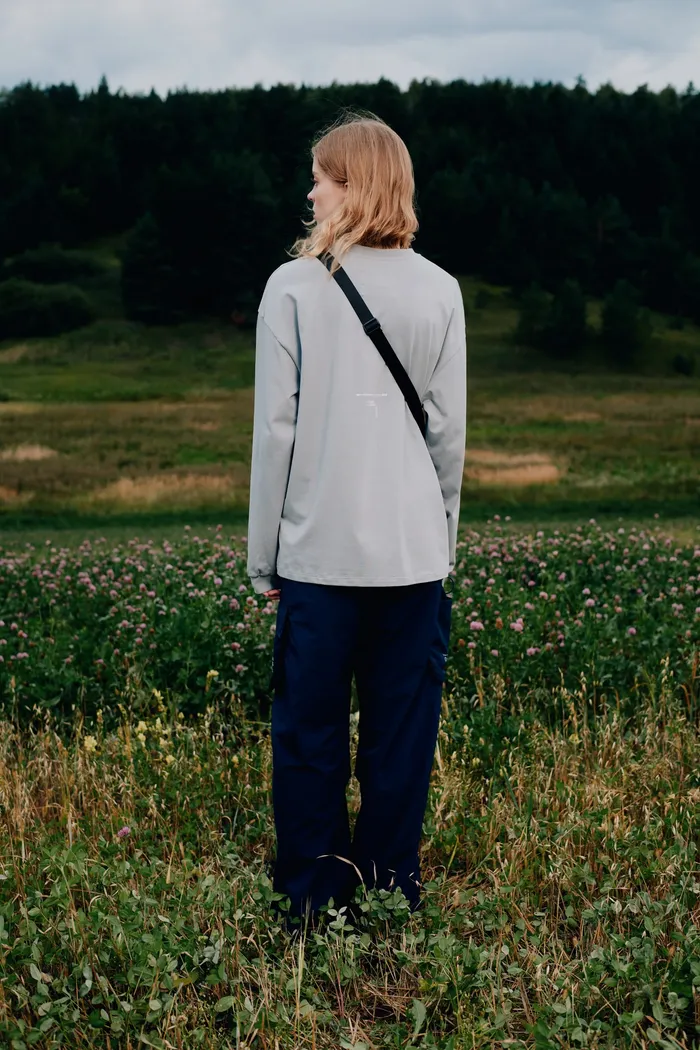 Лонгслив Called a Garment Essential серый