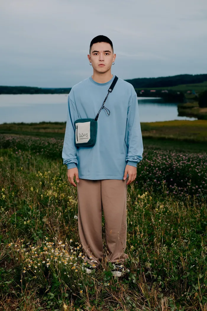 Лонгслив Called a Garment Essential голубой