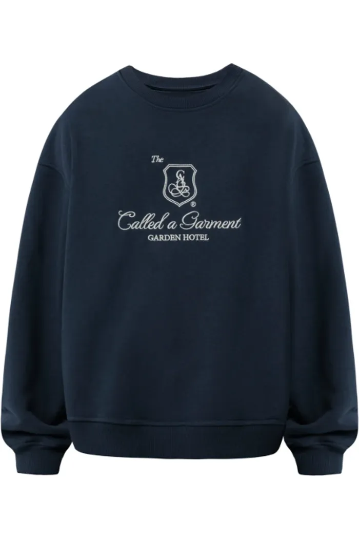 Свитшот Called a Garment Garden Hotel синий