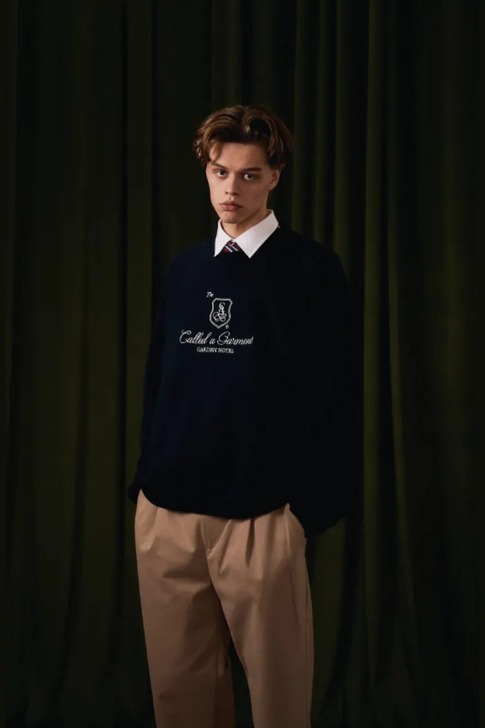 Свитшот Called a Garment Garden Hotel синий