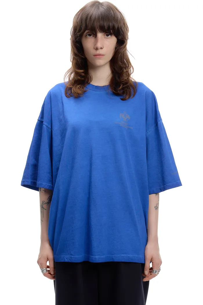 Футболка голубая ISSAYA Fractal Blue Garment Dyed