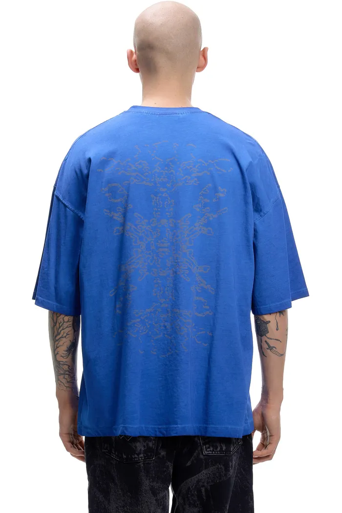 Футболка голубая ISSAYA Fractal Blue Garment Dyed