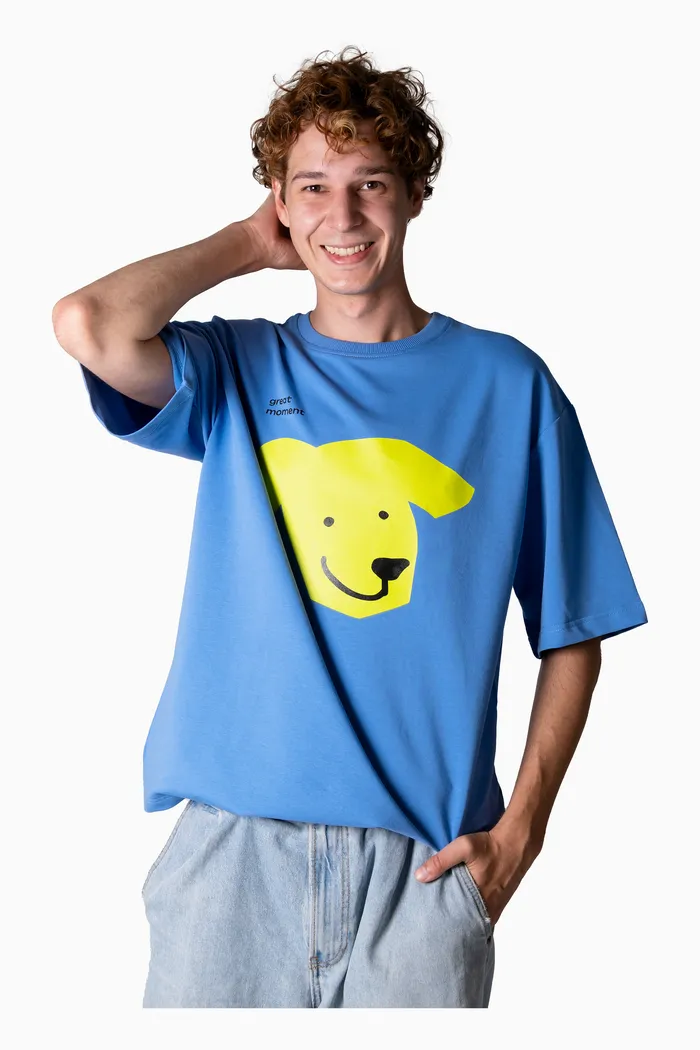 602 Yellow Big Dog blue OS футболка