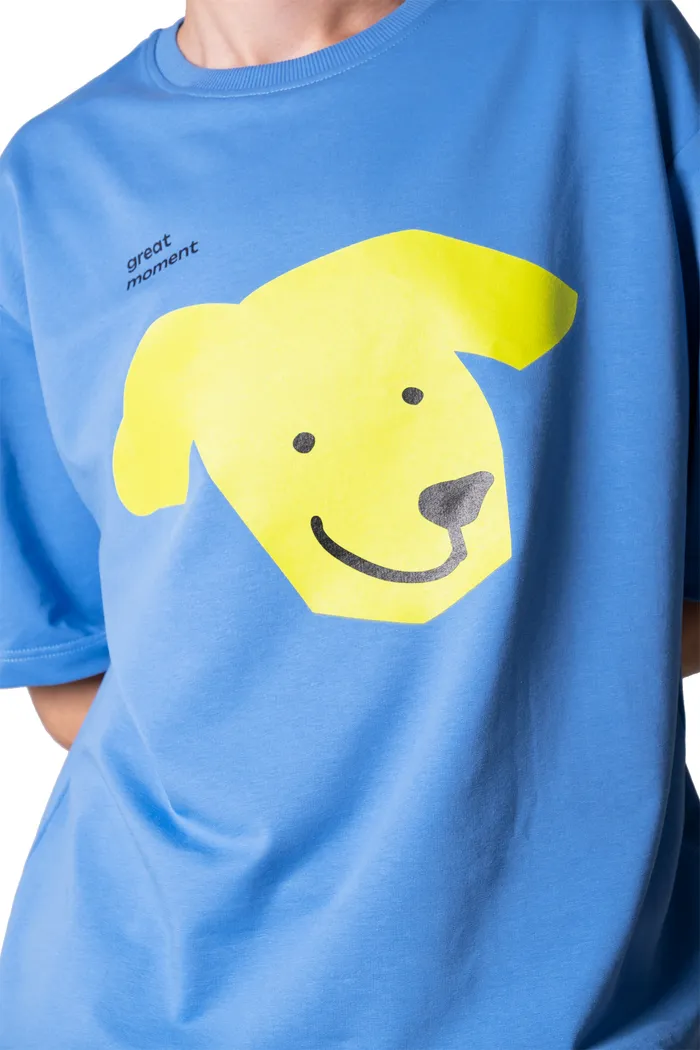 602 Yellow Big Dog blue OS футболка