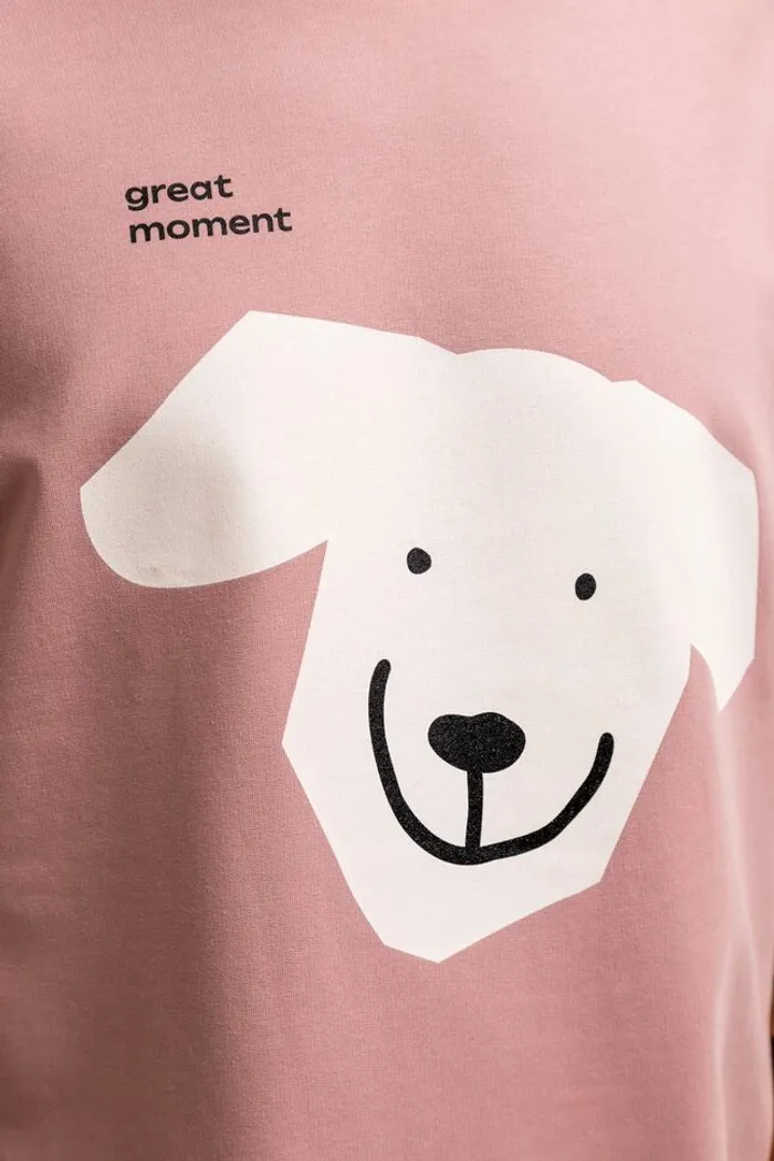 Футболка SGM White Big Dog розовая