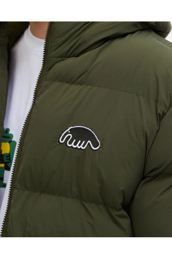 Куртка зеленая ANTEATER Downjacket-HoodedCrispy-Dark-Green 