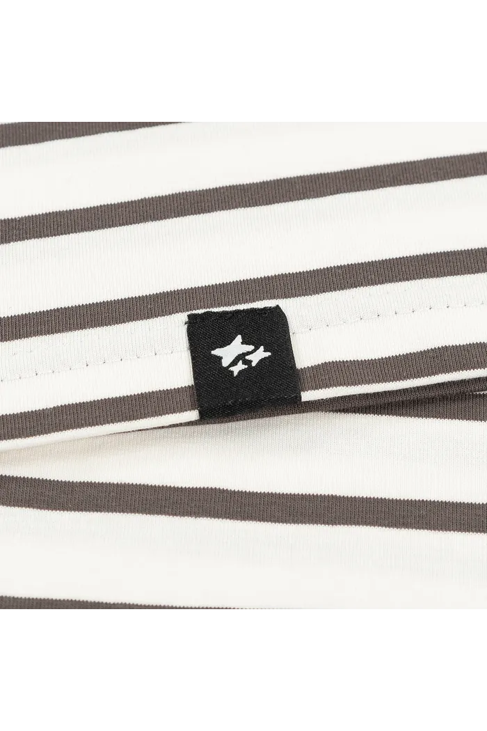 Футболка HAIDED "BERT RLXD TEE" молочная в коричневую полоску
