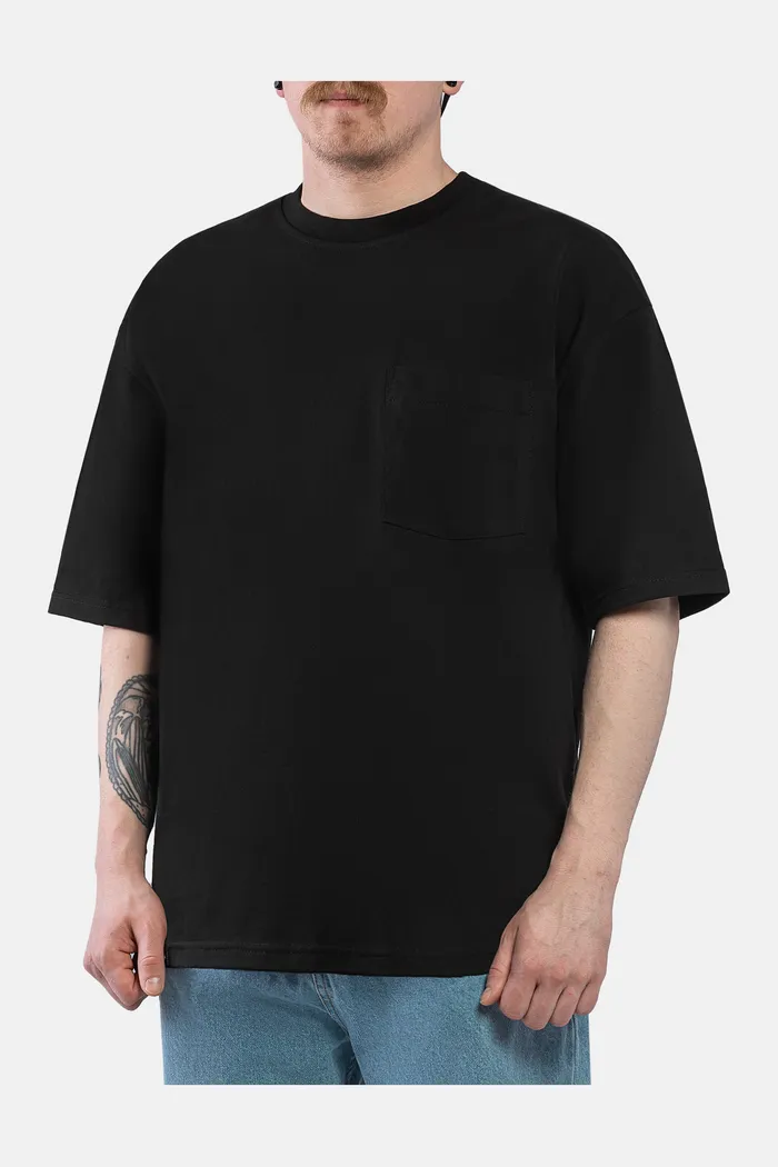 Футболка HAIDED "PCKT BRSHD RLXD TEE" черная