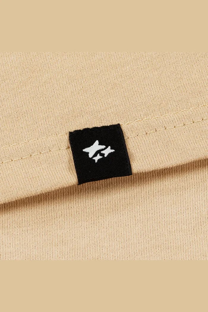 Футболка HAIDED "PCKT BRSHD RLXD TEE" светло-коричневая