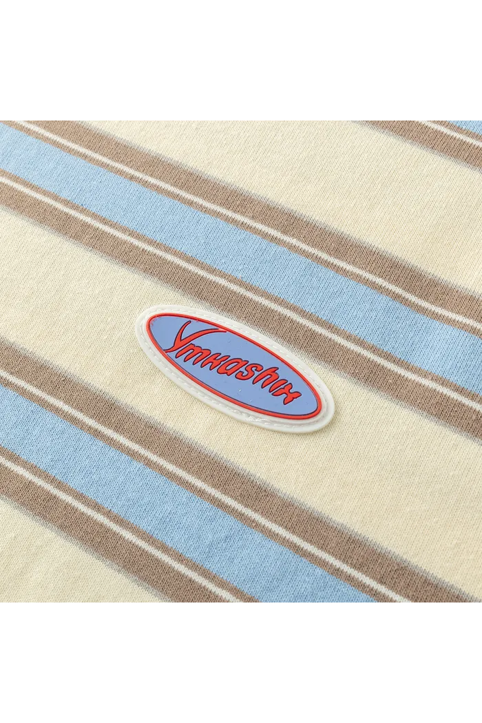 Лонгслив YMKASHIX Stripe песочный / голубой