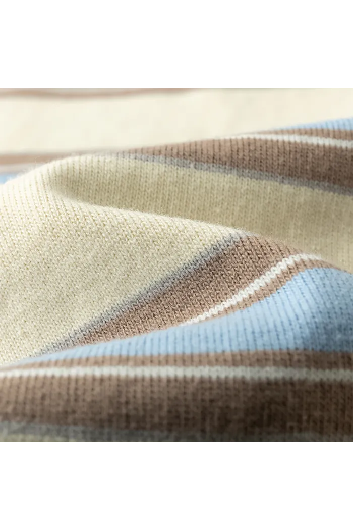 Лонгслив YMKASHIX Stripe песочный / голубой