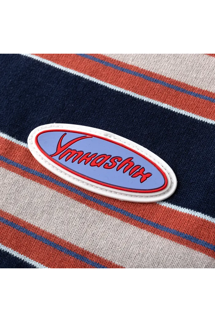 Лонгслив YMKASHIX Stripe тёмно-синий / бордовый