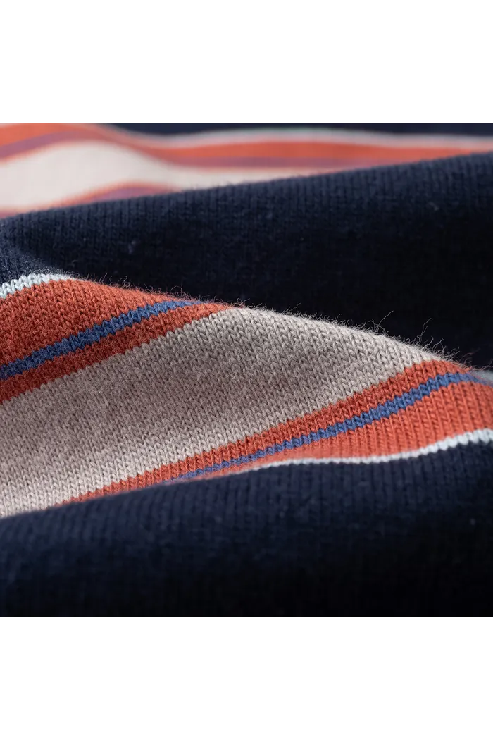 Лонгслив YMKASHIX Stripe тёмно-синий / бордовый