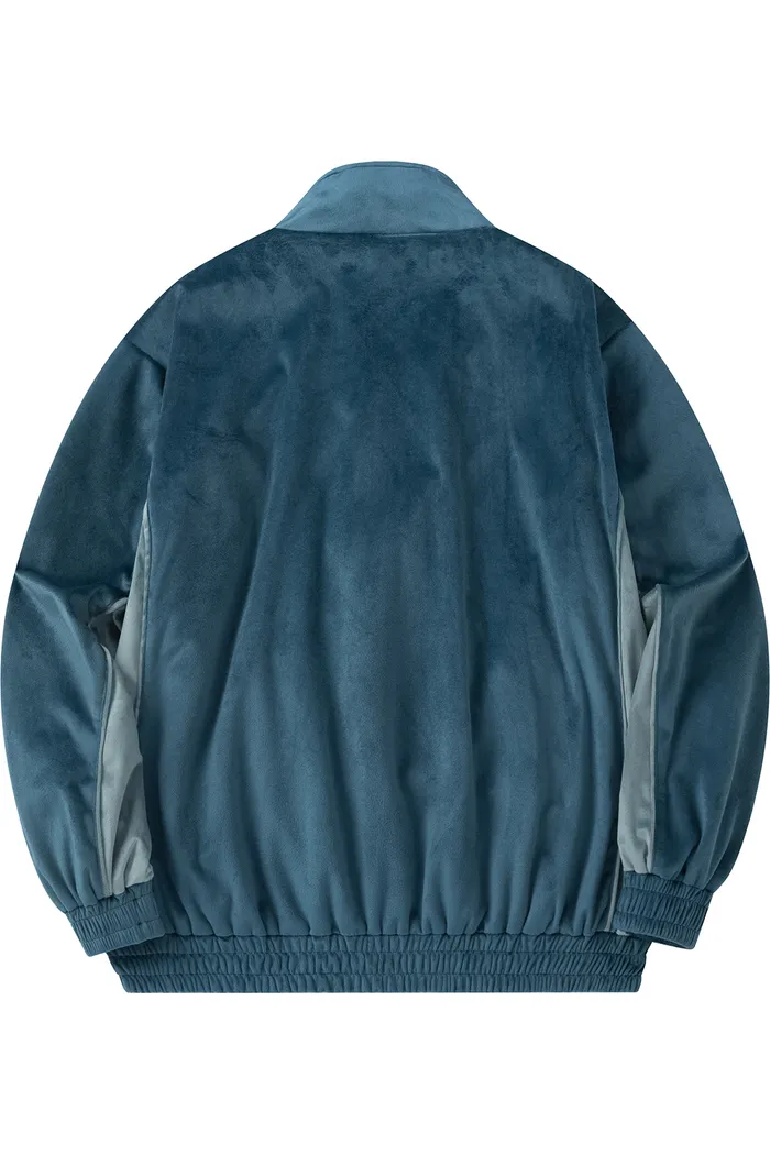 Олимпийка велюровая YMKASHIX Puff темно-синяя