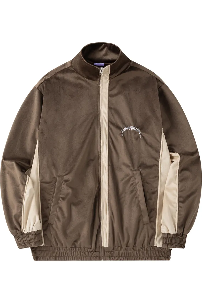 Олимпийка велюровая YMKASHIX Puff коричневая мужская