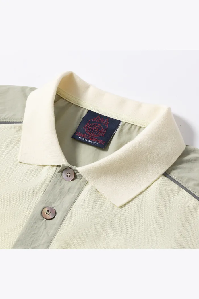 Футболка поло YMKASHIX HELLCOME бежевая