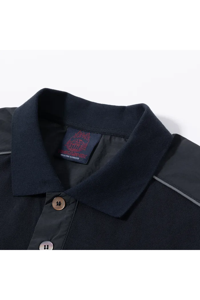 Футболка поло YMKASHIX HELLCOME темно-синяя