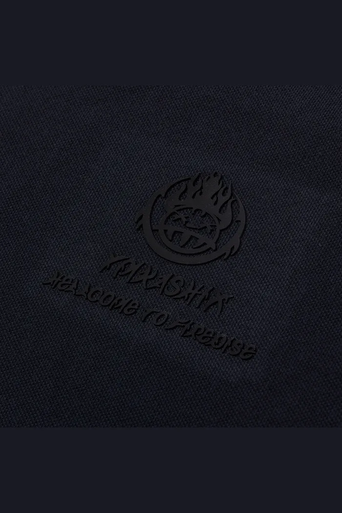 Футболка поло YMKASHIX HELLCOME темно-синяя