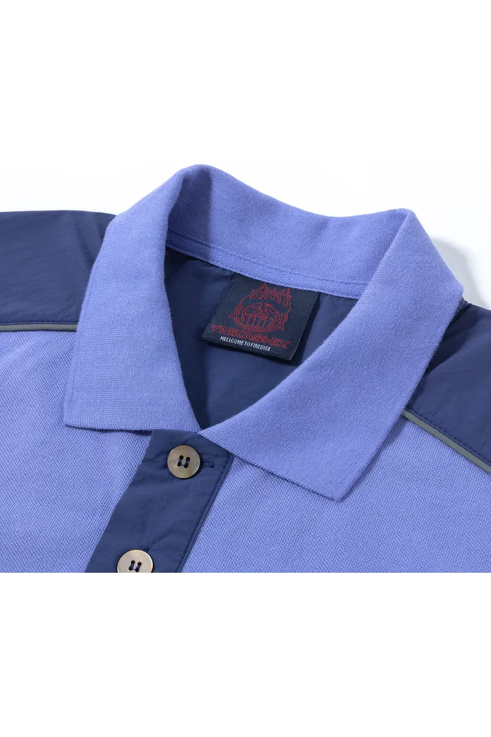 Футболка поло YMKASHIX HELLCOME фиолетовая