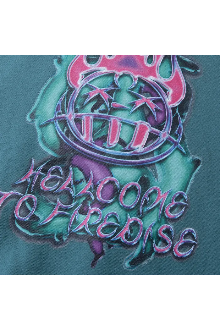 Худи YMKASHIX Hellcome Firedise темно-зеленый