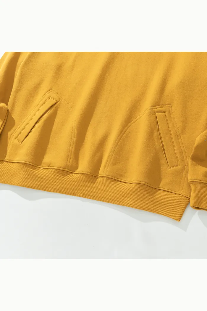 Худи YMKASHIX PUFF Half Zip горчичный