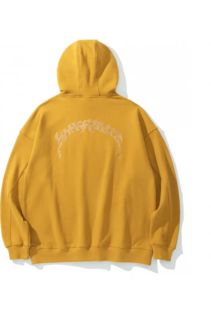 Худи YMKASHIX PUFF Half Zip горчичный