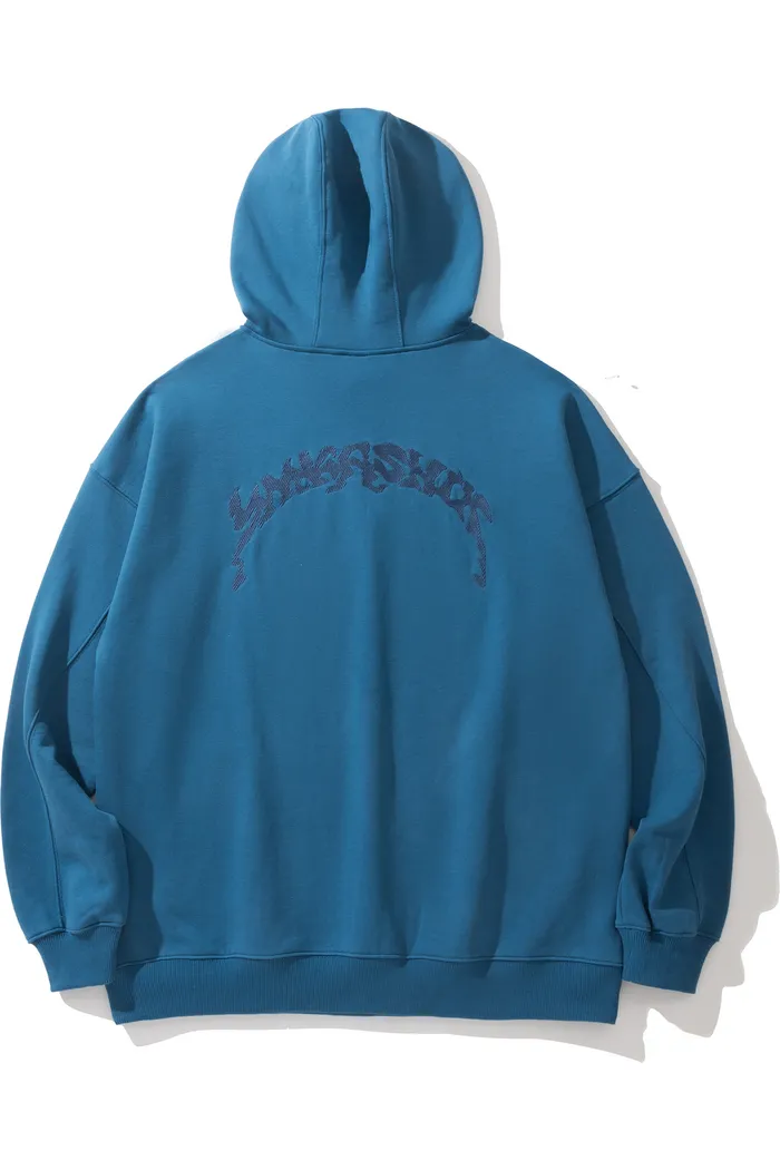 Худи YMKASHIX PUFF Half Zip синий