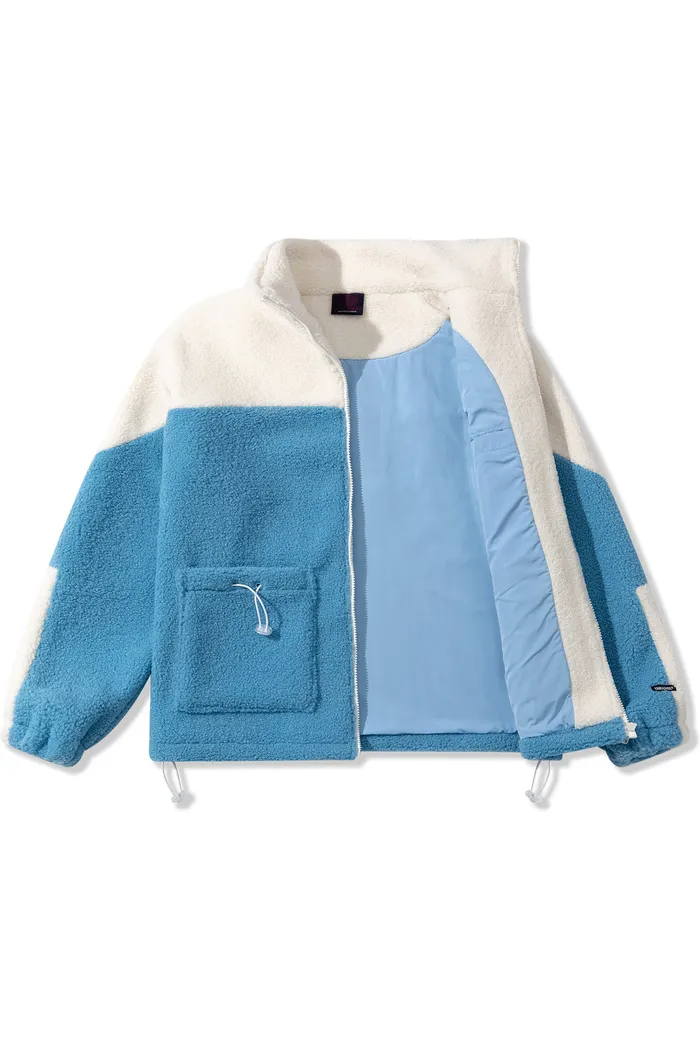 Куртка YMKASHIX Furry Big Logo HTF белый / голубой