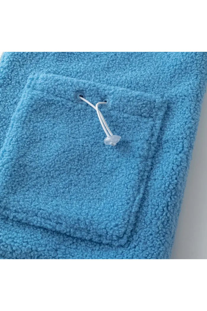 Куртка YMKASHIX Furry Big Logo HTF белый / голубой