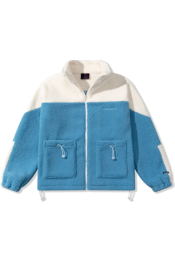 Куртка YMKASHIX Furry Big Logo HTF белый / голубой