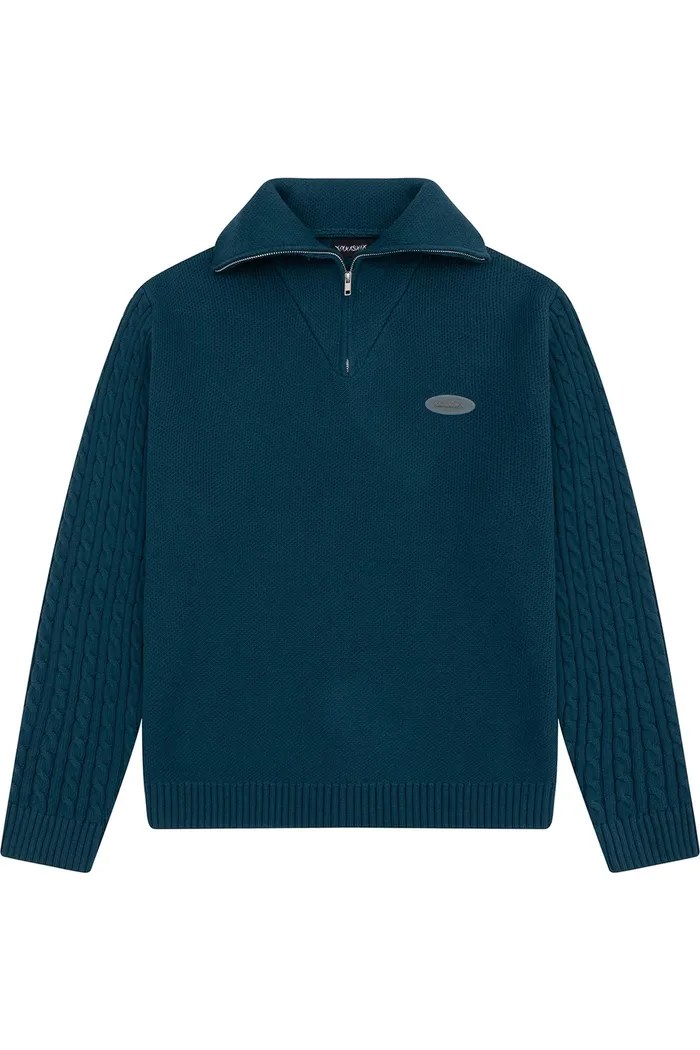 Пуловер YMKASHIX Delta Star Zip изумрудный