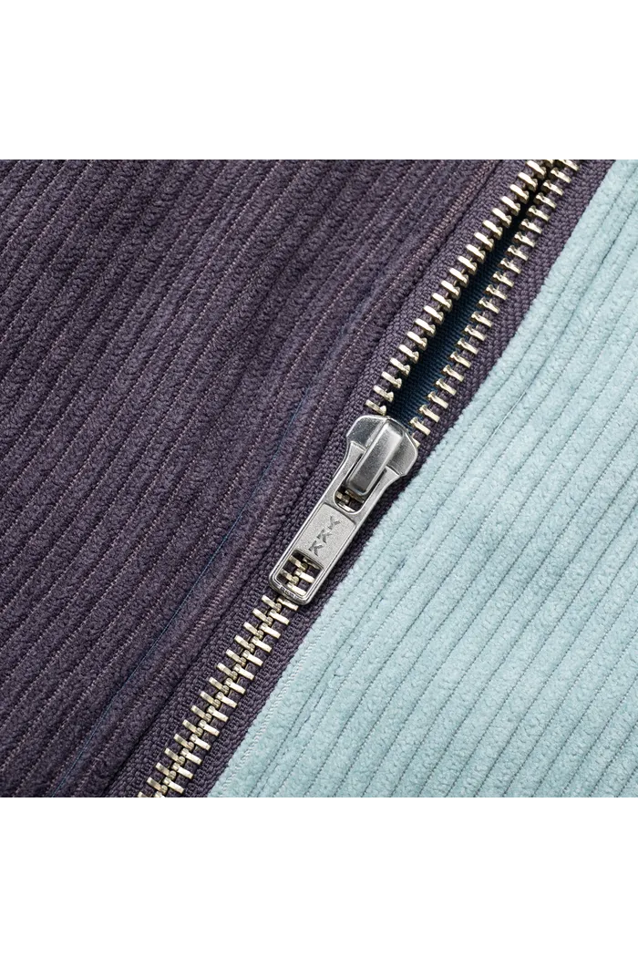 Рубашка YMKASHIX VelvetColorBlock zip гол/граф/син