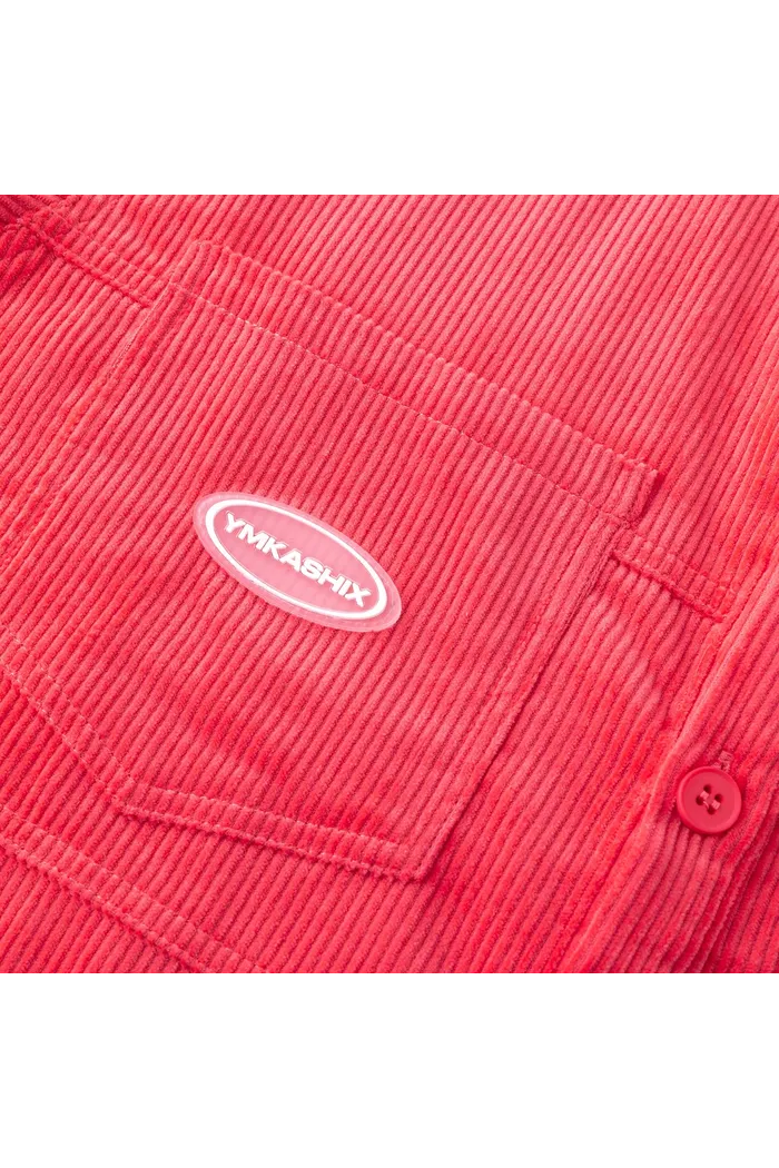 Рубашка YMKASHIX Velvet Button багровая