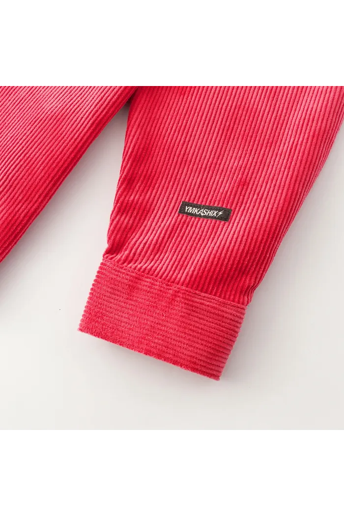 Рубашка YMKASHIX Velvet Button багровая