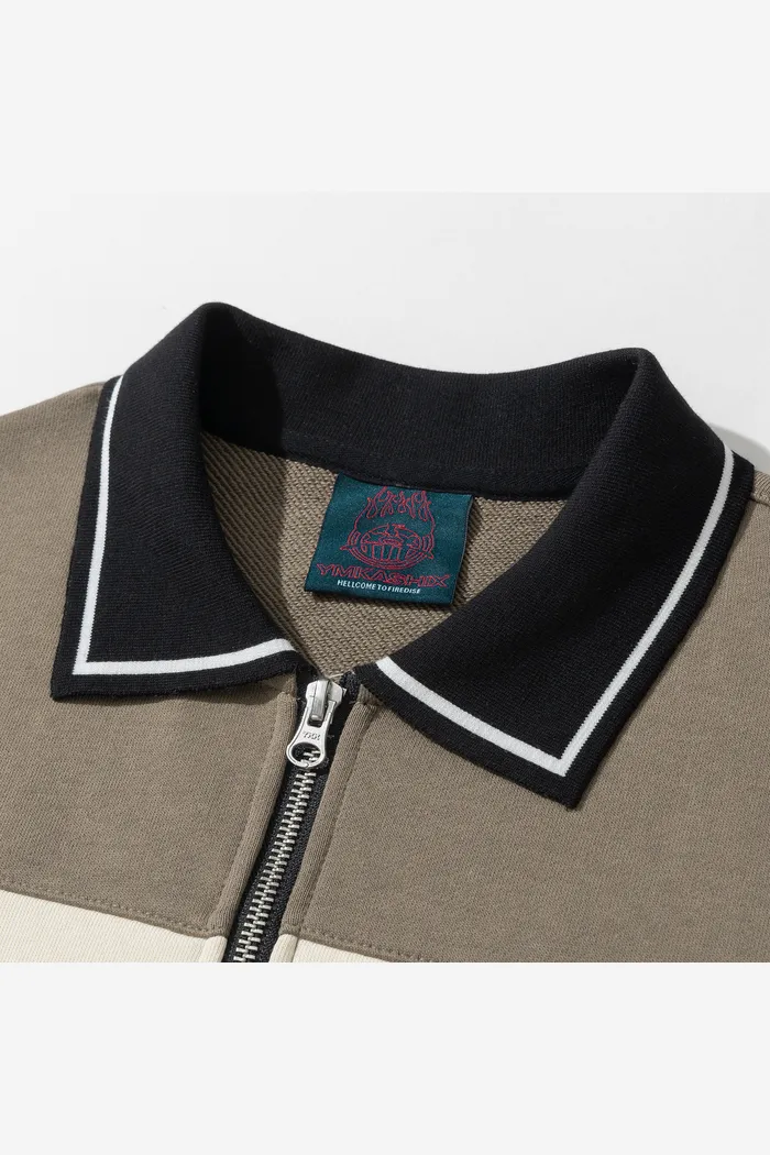 Свитшот YMKASHIX Four Stripes песоч/беж/зел/сер