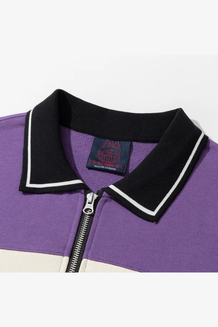 Свитшот YMKASHIX Four Stripes фиолет/беж/сер/син