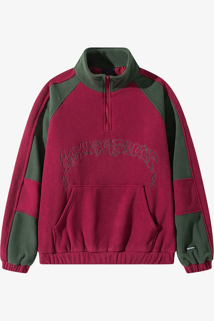 Свитшот YMKASHIX Turbo fleece бордо / темно-зеленый