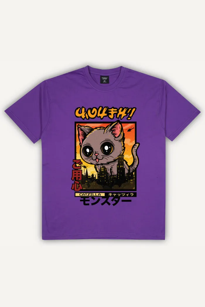 Футболка ЮНОСТЬ™«Catzilla» фиолетовая