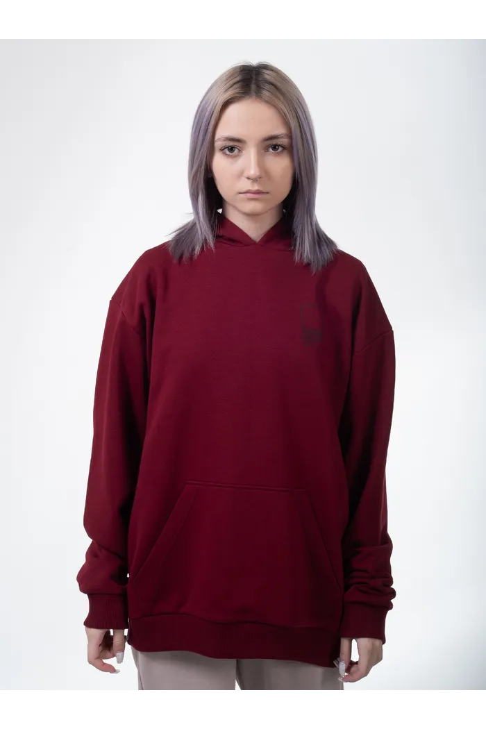 Худи с капюшоном 9000 LOOP unisex ruby 