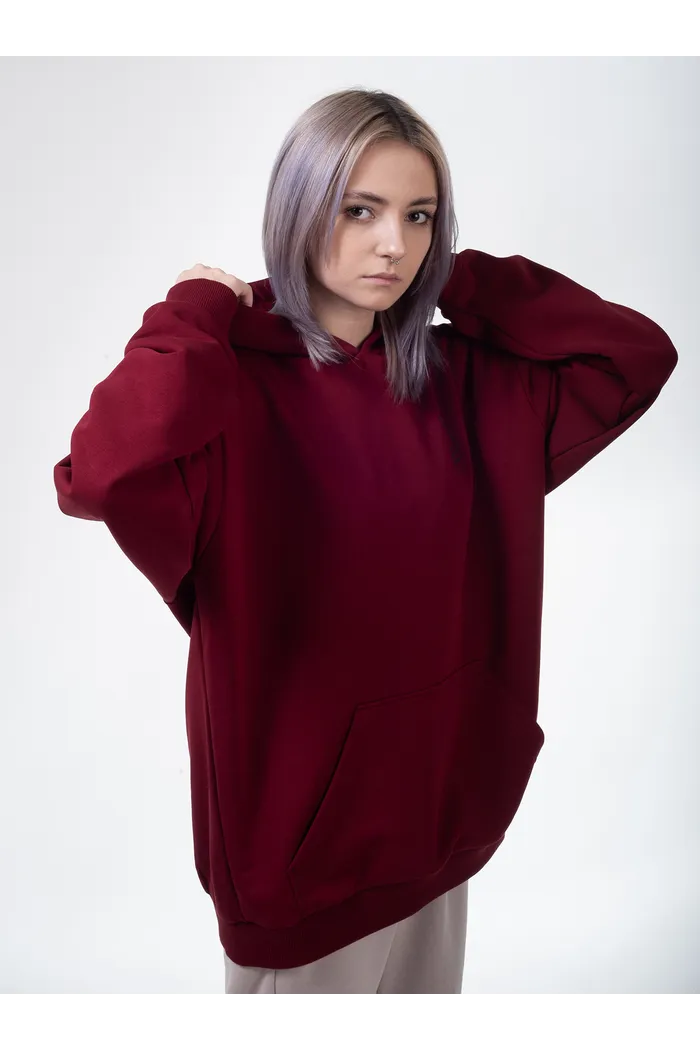 Худи с капюшоном 9000 LOOP unisex ruby 