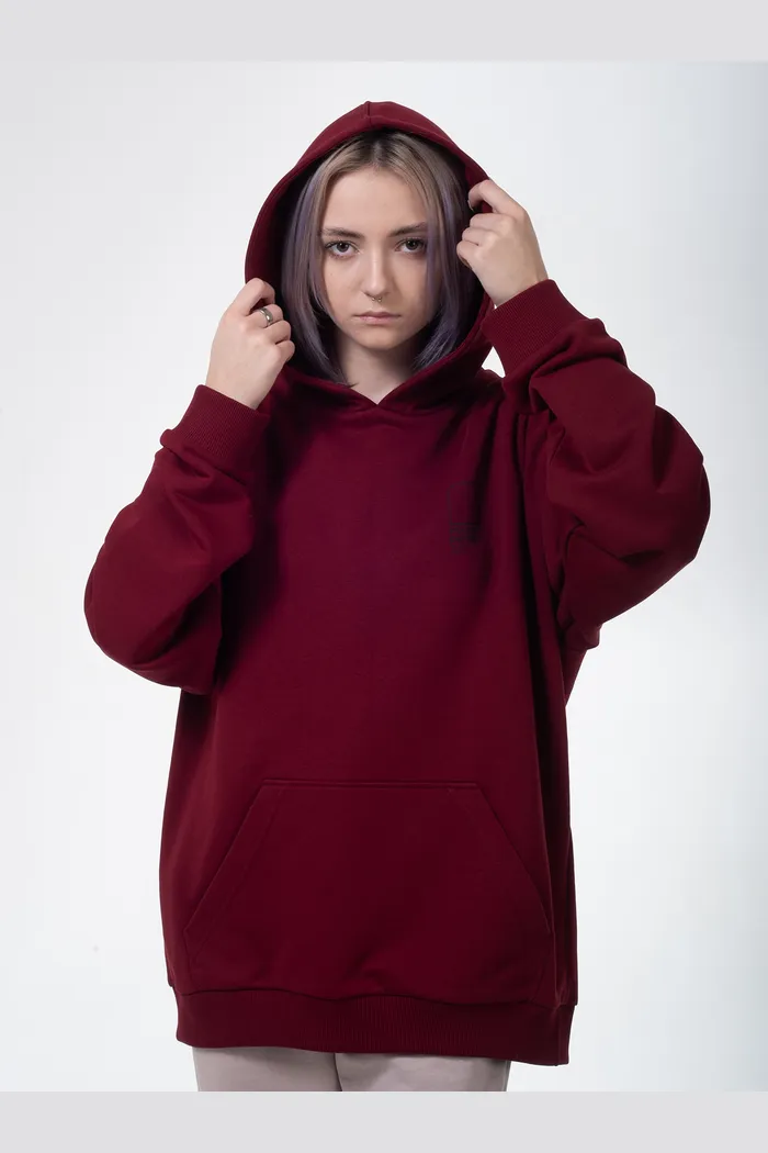 Худи с капюшоном 9000 LOOP unisex ruby 