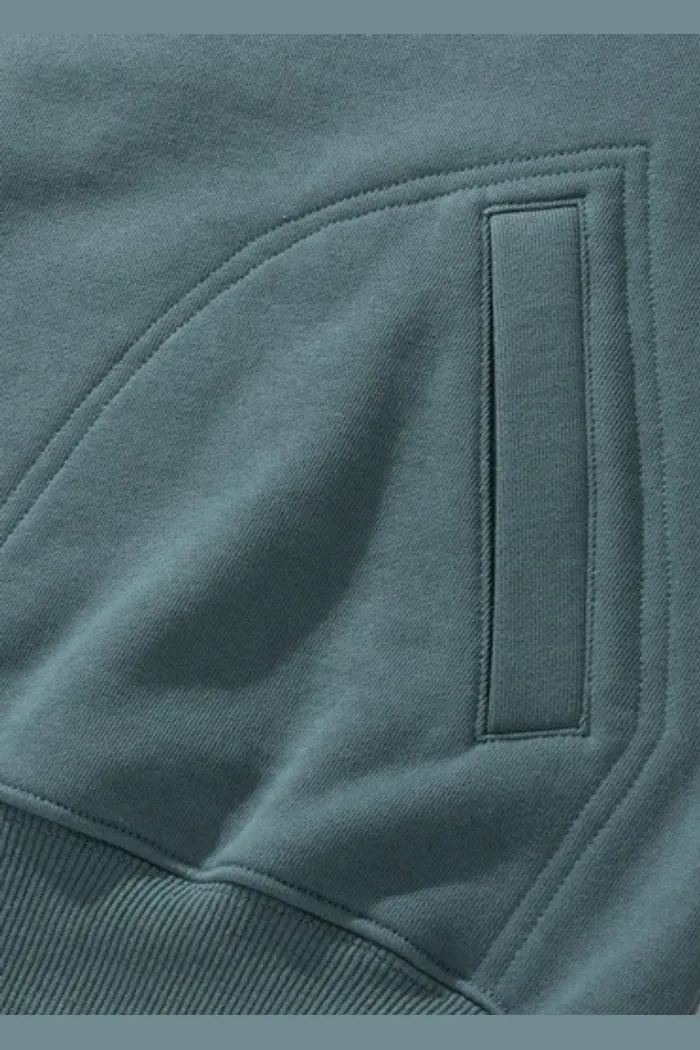 Худи PUFF Half Zip серо-зеленый