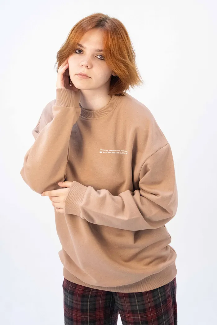 Свитшот 8802 unisex dk.beige OS