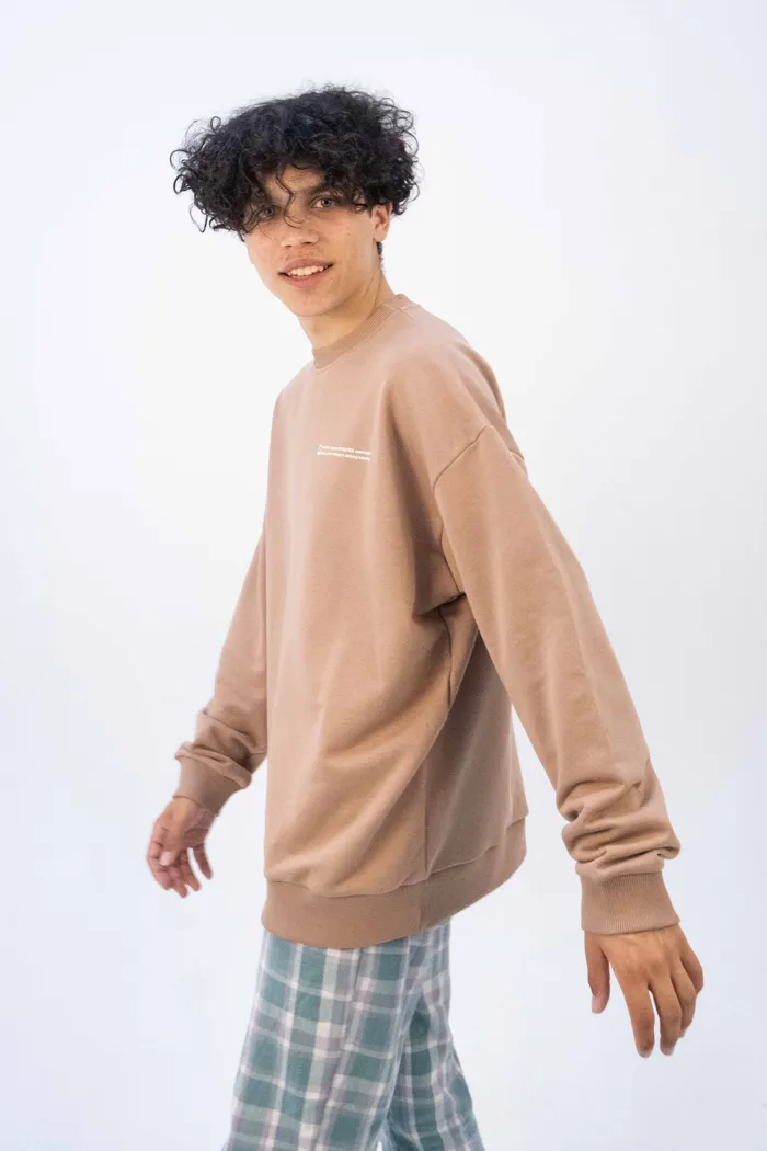 Свитшот 8802 unisex dk.beige OS