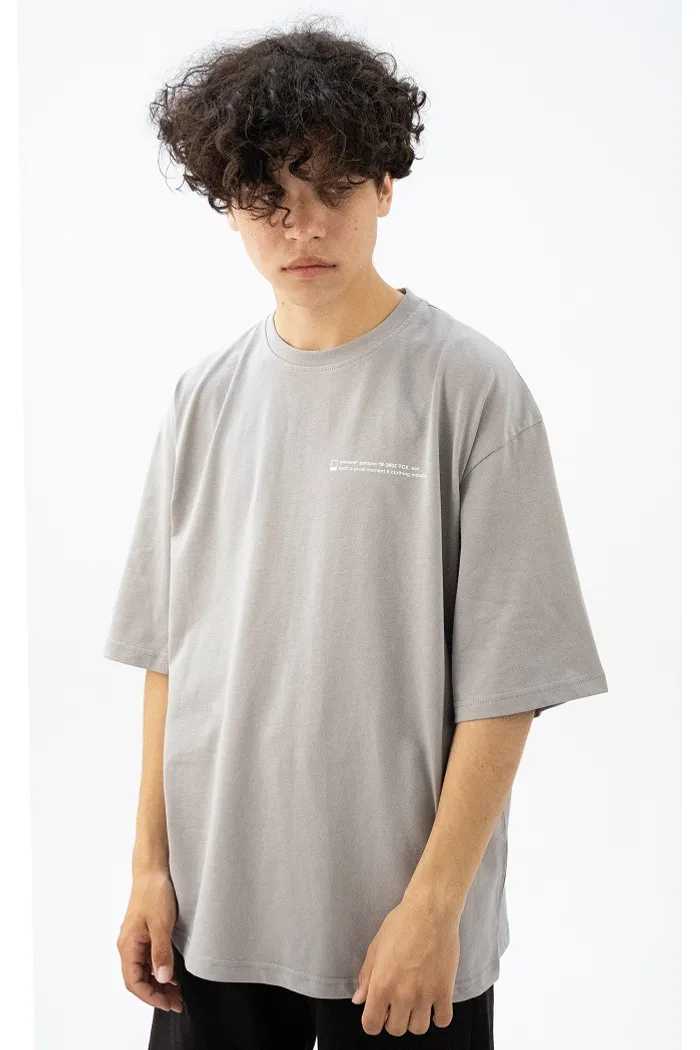 602 Ash Text grey футболка OS