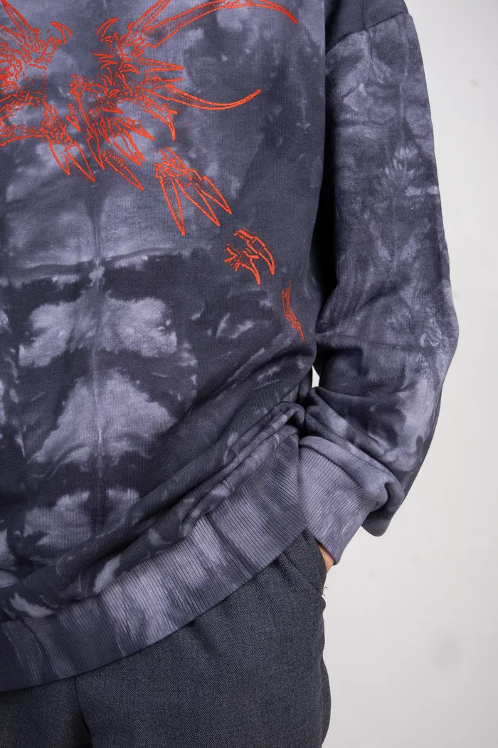 Толстовка Tie Dye Hidric Red1 gray man